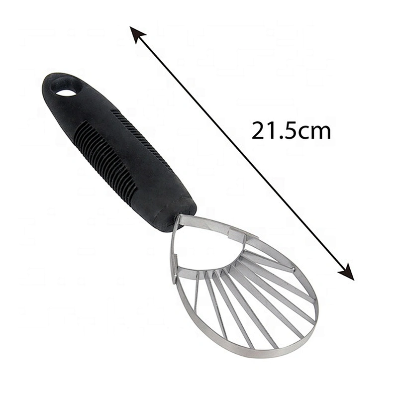 Stainless steel avocado slicer tool fruit carving tool with good grip handle