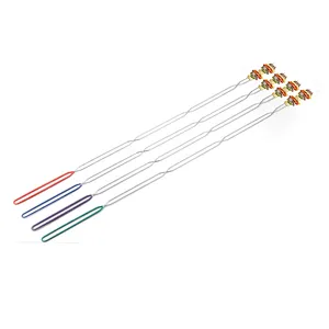 Barbecue Grilling Forks Stainless Steel Metal BBQ Skewers Campfire Bonfire Telescoping Hot Dog Roasting Sticks