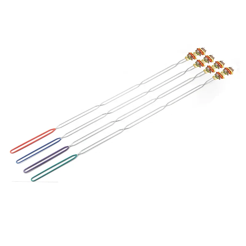 Barbecue Grilling Forks Stainless Steel Metal BBQ Skewers Campfire Bonfire Telescoping Hot Dog Roasting Sticks