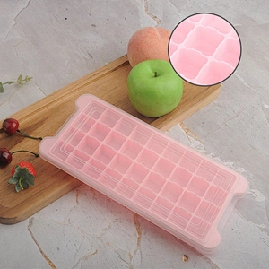 bpa free mini silicone ice cube tray with Removable PP Lid