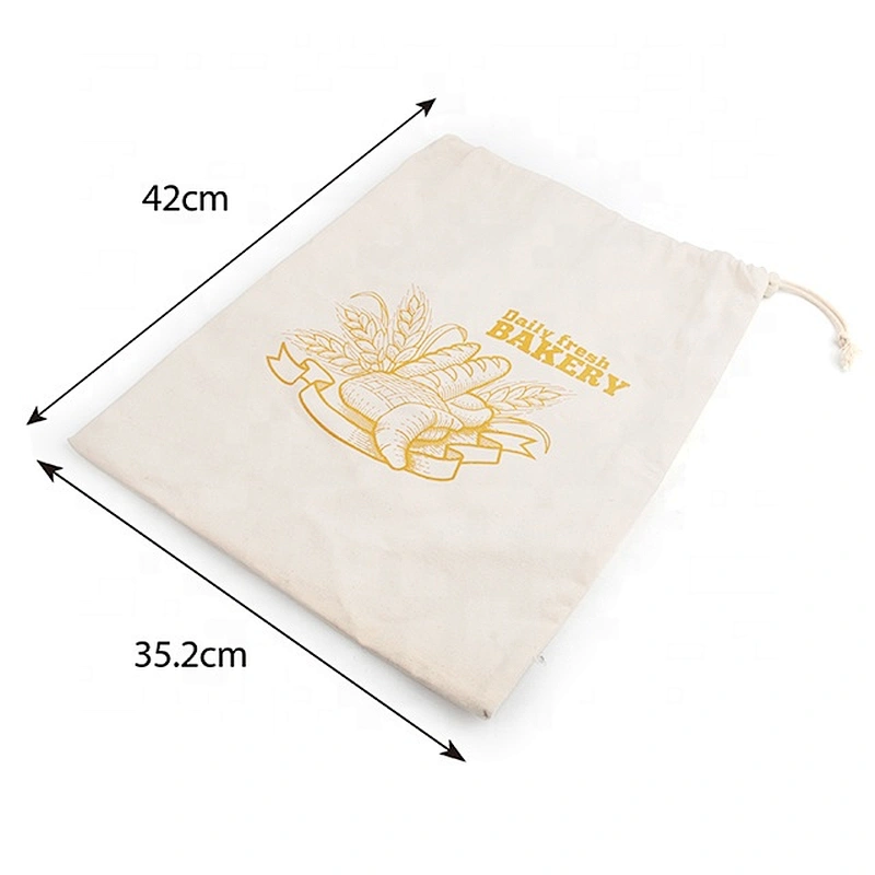 New style french storage canvas reusable cotton bread bag