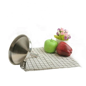 Amazon hot sale high quality professional stainless steel  metal paper oil funnel