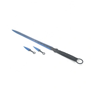 Colorful Titanium Coating 3 pcs  Stainless Steel Blade Knife  set with sheath