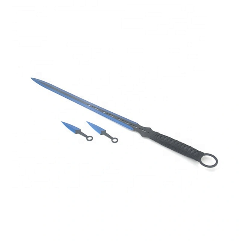 Colorful Titanium Coating 3 pcs  Stainless Steel Blade Knife  set with sheath