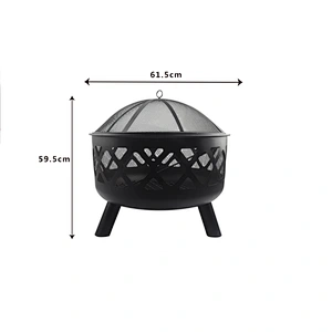 Outdoor fire pit Decorative iron brazier for barbecue