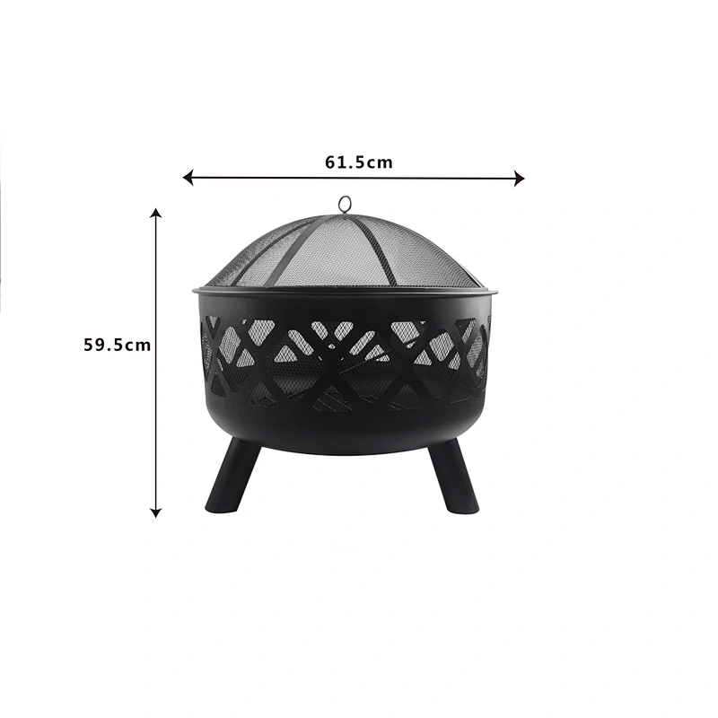 Outdoor fire pit Decorative iron brazier for barbecue