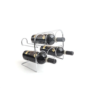 6 Bottle Wall Mounted Towel Champagne Storage Holder Black Metal Wall Hanging Wine Rack
