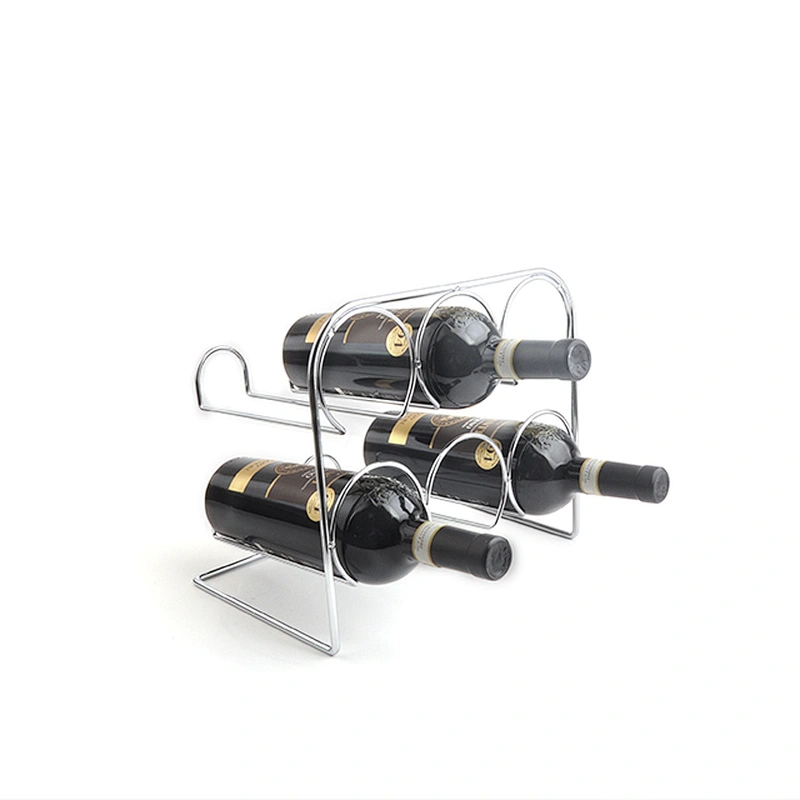 6 Bottle Wall Mounted Towel Champagne Storage Holder Black Metal Wall Hanging Wine Rack