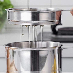 Stainless steel oil filter pot oil strainer pot with lid