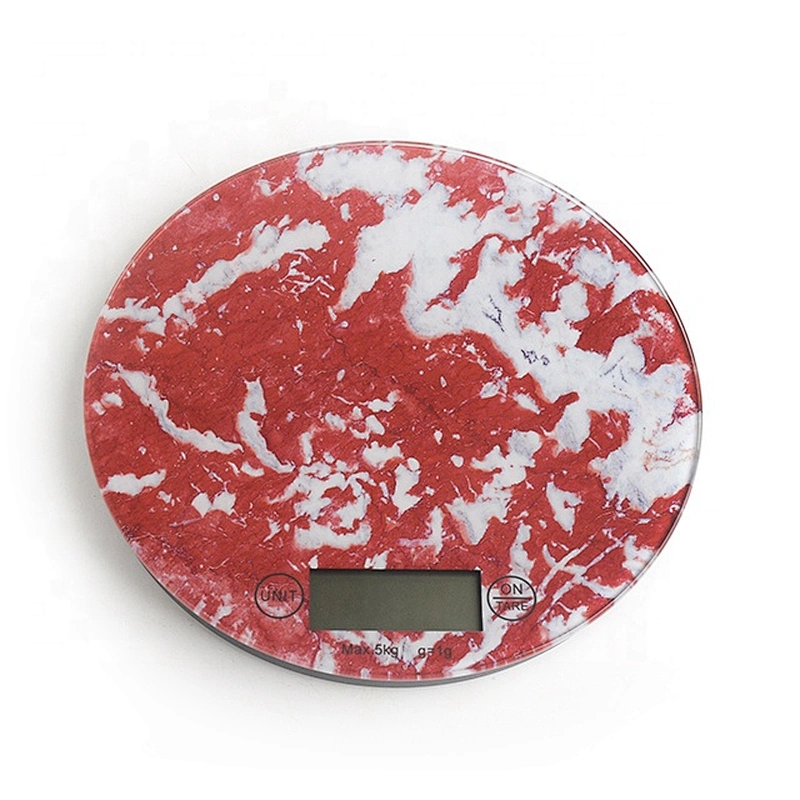 Marbling PP and glass electronic digital kitchen scale
