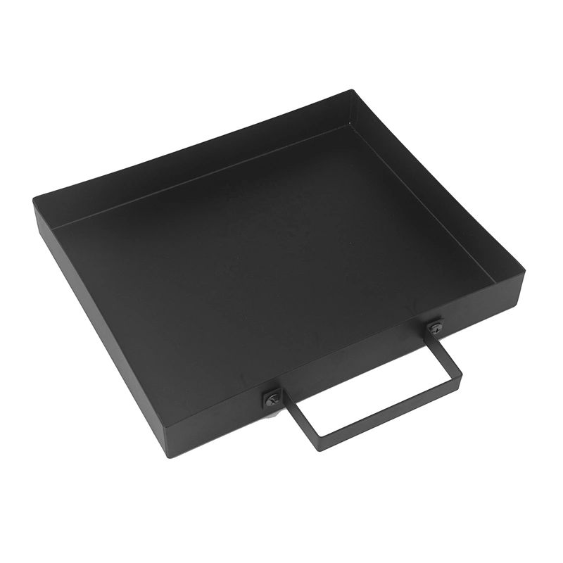Iron With Black Powder Coating Fireplace Grate With Ash Tray Set