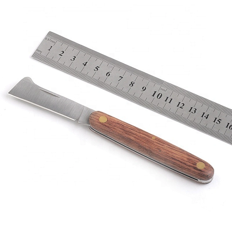 Wood Handle Stainless Steel Folding Knife for grafting trees