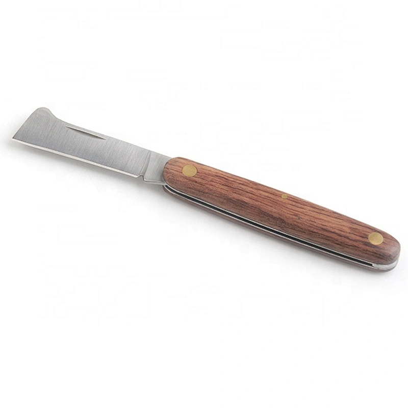 Wood Handle Stainless Steel Folding Knife for grafting trees