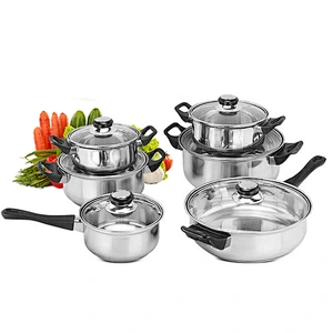6Pcs stainless steel cookware sets Cooking Pots for Cooking Tool Kitchen Utensils Kitchen Accessories