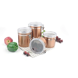 Coffee bean storage airtight stainless steel coffee canister