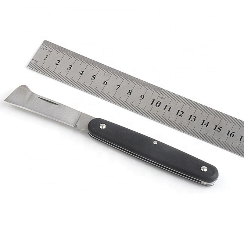 Black Color Wood Handle Stainless Steel Folding Knife for grafting trees