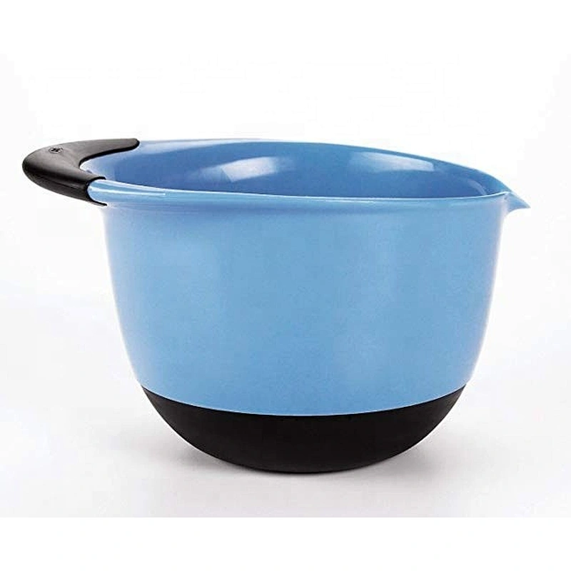 Food safe 3 size  non skid bottom salad bowl mixing bowl set coloful easy clean salad bowls