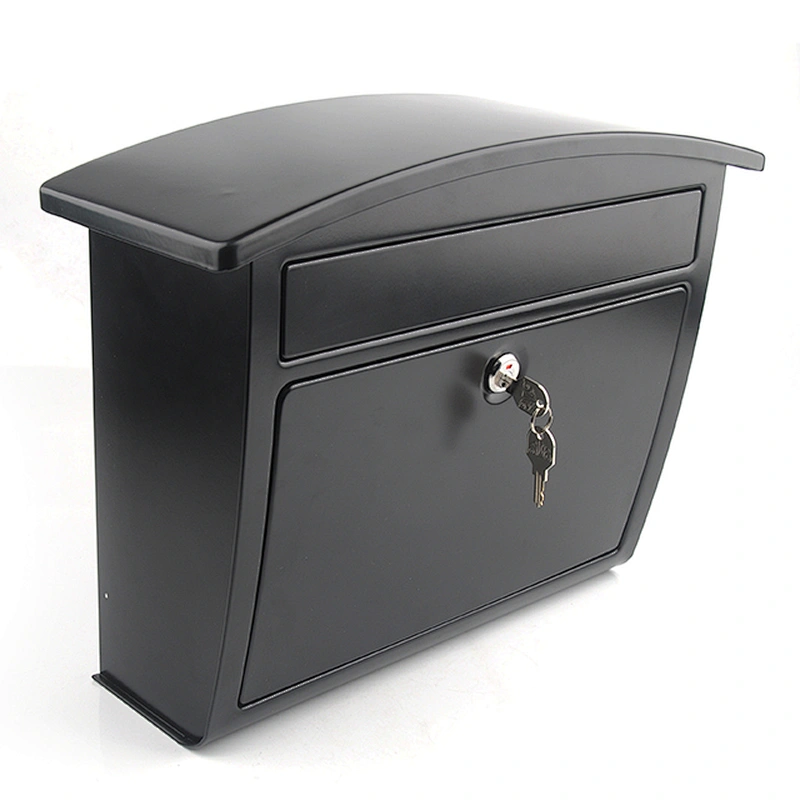 Mailbox Metal Outdoor Wall Mounted Garden Black Coating Mailbox