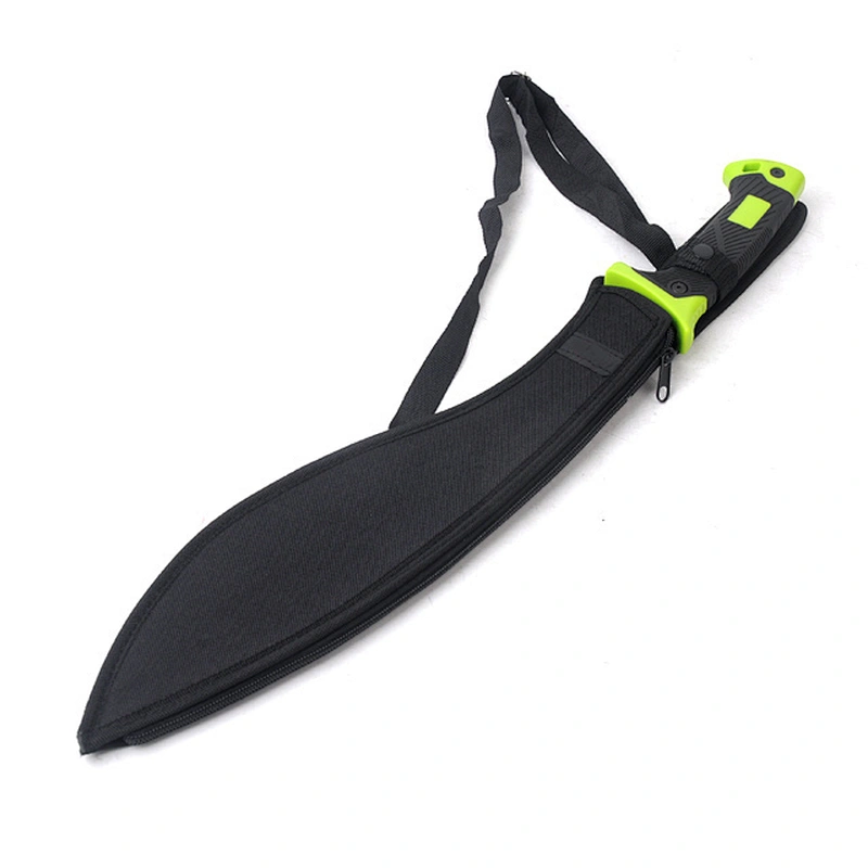 Soft touch handle stainless steel outdoor survival matchet with carry sheath