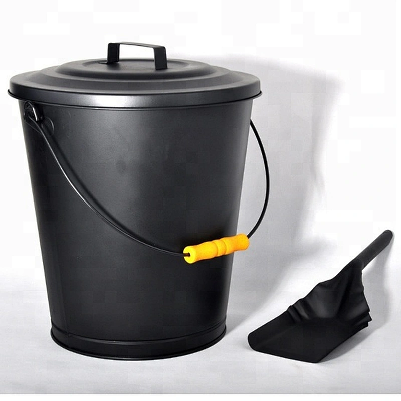Pleasant Hearth Steel coal hod with shovel and brush