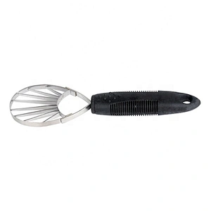 Stainless steel avocado slicer tool fruit carving tool with good grip handle