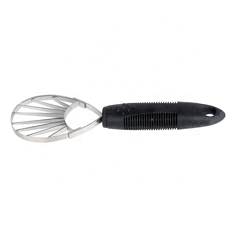 Stainless steel avocado slicer tool fruit carving tool with good grip handle