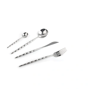 Factory Price Portugal Stainless Steel Wedding Spoon And Fork Cutlery Set