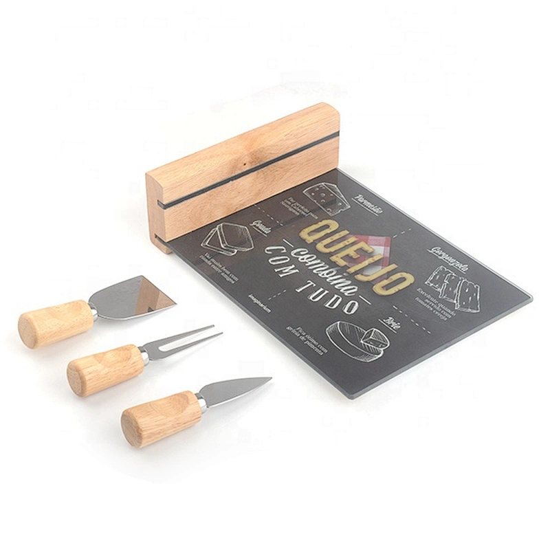 High quality magnetic cheese board and knife set