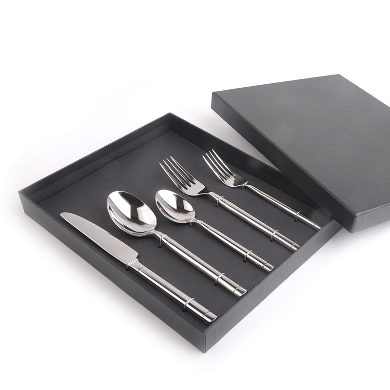Western French Style Luxury Cutlery Set, Mirror polish Fork Knife Sets Hotel Restaurant Cutlery ser, Rose Gold Black Flatware