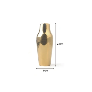 Professional stainless steel wine cocktail shaker rose gold plated