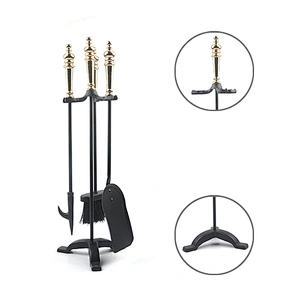 Fireside standing zinc alloy fireplace tools set for sale