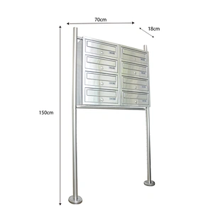 Wrought Stainless Steel Free Standing Residential Mailboxes With Posts