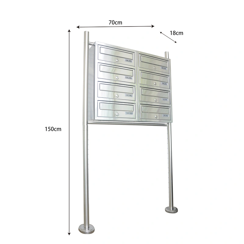 Wrought Stainless Steel Free Standing Residential Mailboxes With Posts