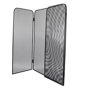 Unique painted wrought iron  Fireplace Screen Flat,Baby Safe Proof Fire Place Fence,Decorative Scroll Spark Guard Cover