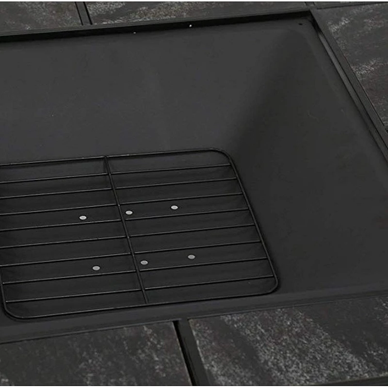 Camping round metal outdoor Portable fire pit cooking grill