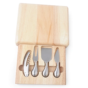 Wooden Cheese set cutting board  Cheese Knife 4pcs Set