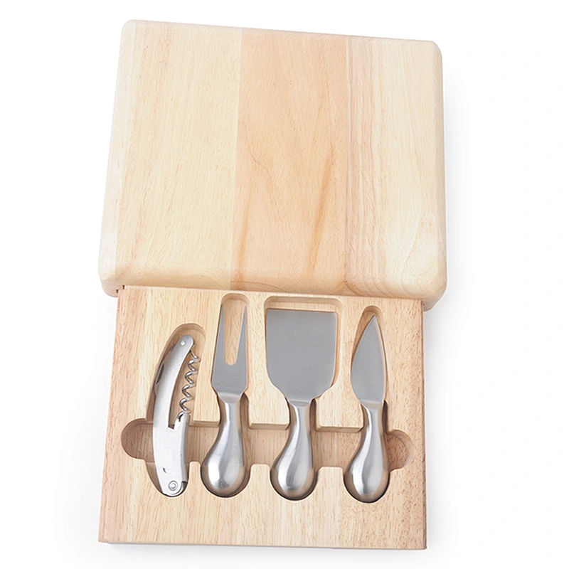 Wooden Cheese set cutting board  Cheese Knife 4pcs Set