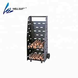 Adjustable  fireplace log rack with two layers