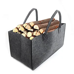 Firewood Basket est quality durable household wool felt storage basket