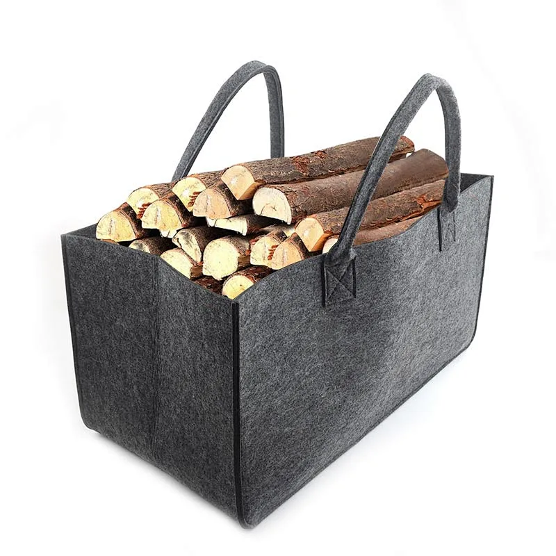 Firewood Basket est quality durable household wool felt storage basket