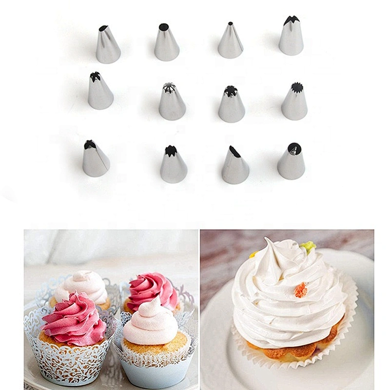 Seamless 304 Stainless Steel Cake Icing Nozzle Piping Tip