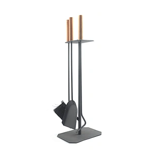 hot sale indoor metal fireplace tool set with wooden handle