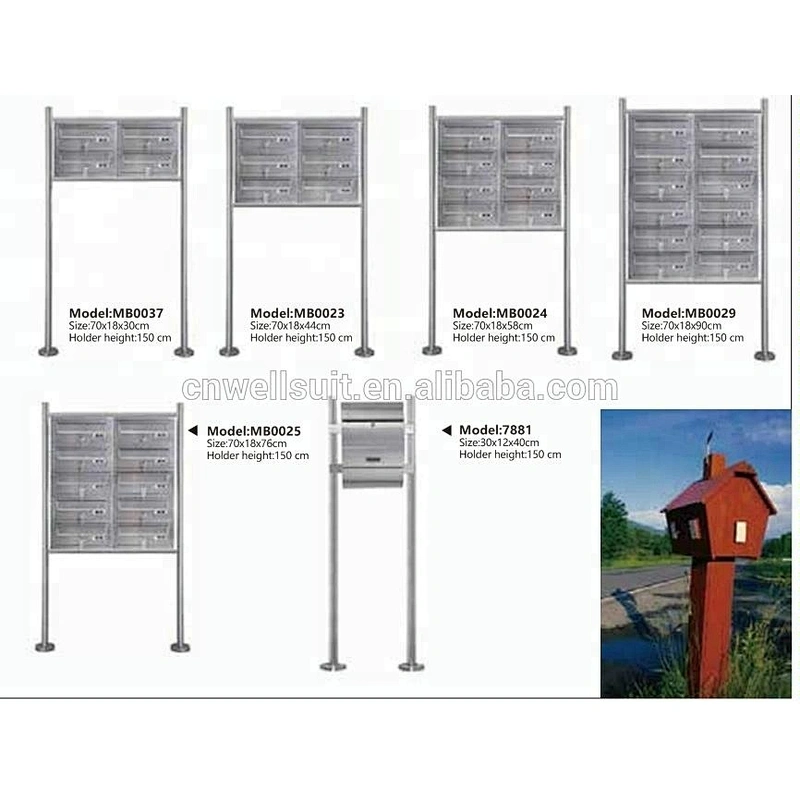 Modern outdoor newspaper mail box