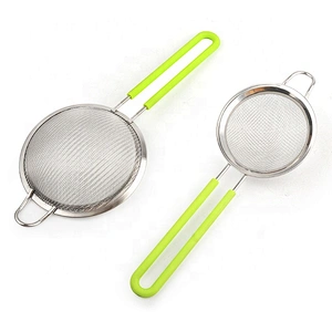 New design food grade Stainless Steel Fine Mesh  kitchen baking flour sifter set for Baking Tools Colander,FoodPreparation