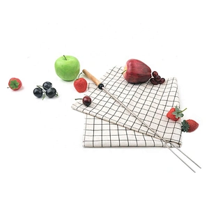 Product Stretch Stainless Steel Barbecue Fork Wood Handle Marshmallow Roasting BBQ Sticks