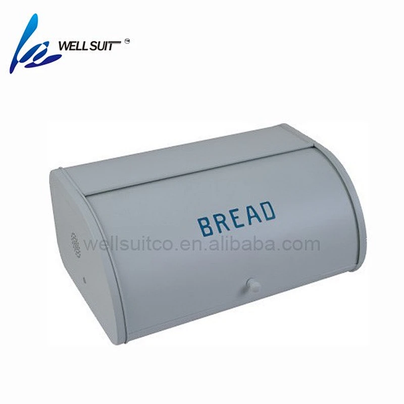 Hot Sale plastic with stainless steel bread box for kitchen counter bread bin