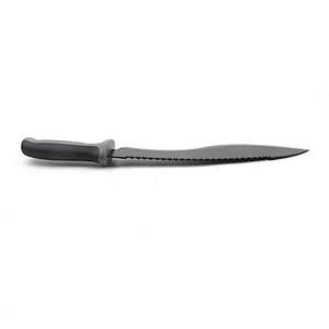 Double Side  Stainless Steel  Black Blade Outdoor Survival Hunting Long Machete With Nylon Sheath