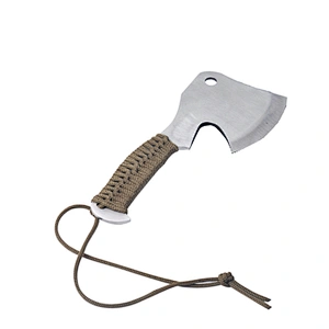 Paracord Handle Stainless Steel Survival Camping Axe Outdoor Tool Hatchet with sheath