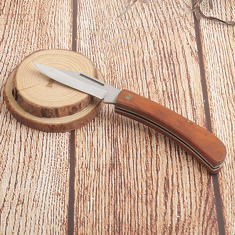 Wooden Handle Folding Knife Foldable Pocket Knife