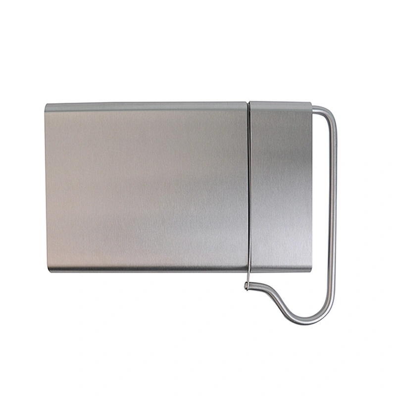 Stainless steel cheese slicer with a spare blade